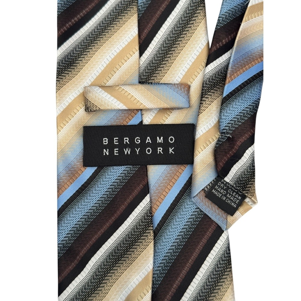 Bergamo New York Tie Mens Classic Striped Necktie Workwear Business Dress Formal